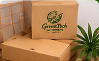 Kraft box with a custom printed logo